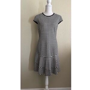 Akris Punto Black and White Striped Dress size 10